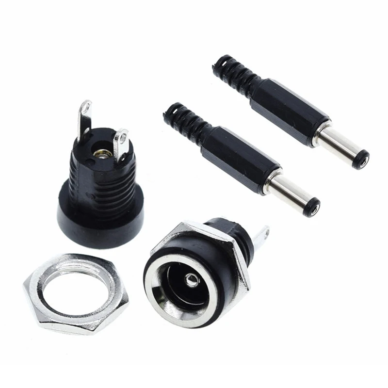 10pcs 5 Paar DC-Stroma schluss Pin 2,1x5,5mm Buchse Stecker Buchse Stecker Buchse Buchse Adapter DC-022B Image