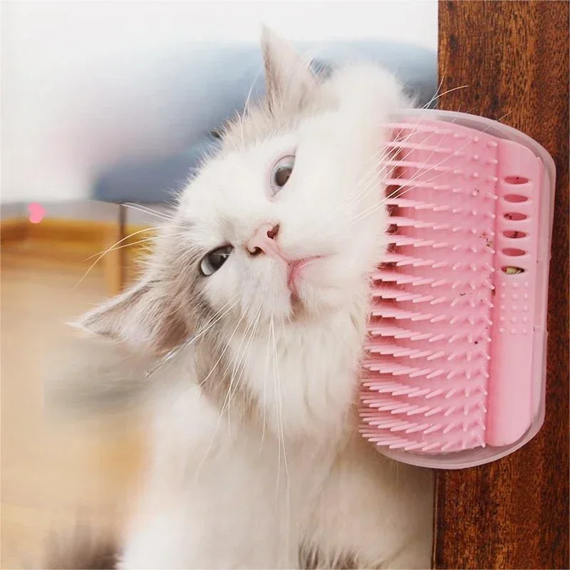 1PC Katze Selbst Groomer Mit Katzenminze Katzen Wand Ecke Massage Kamm Bürste Reiben Das Gesicht Mit Einem Kitzeln weichen Kamm Hundesalon Versorgung Image