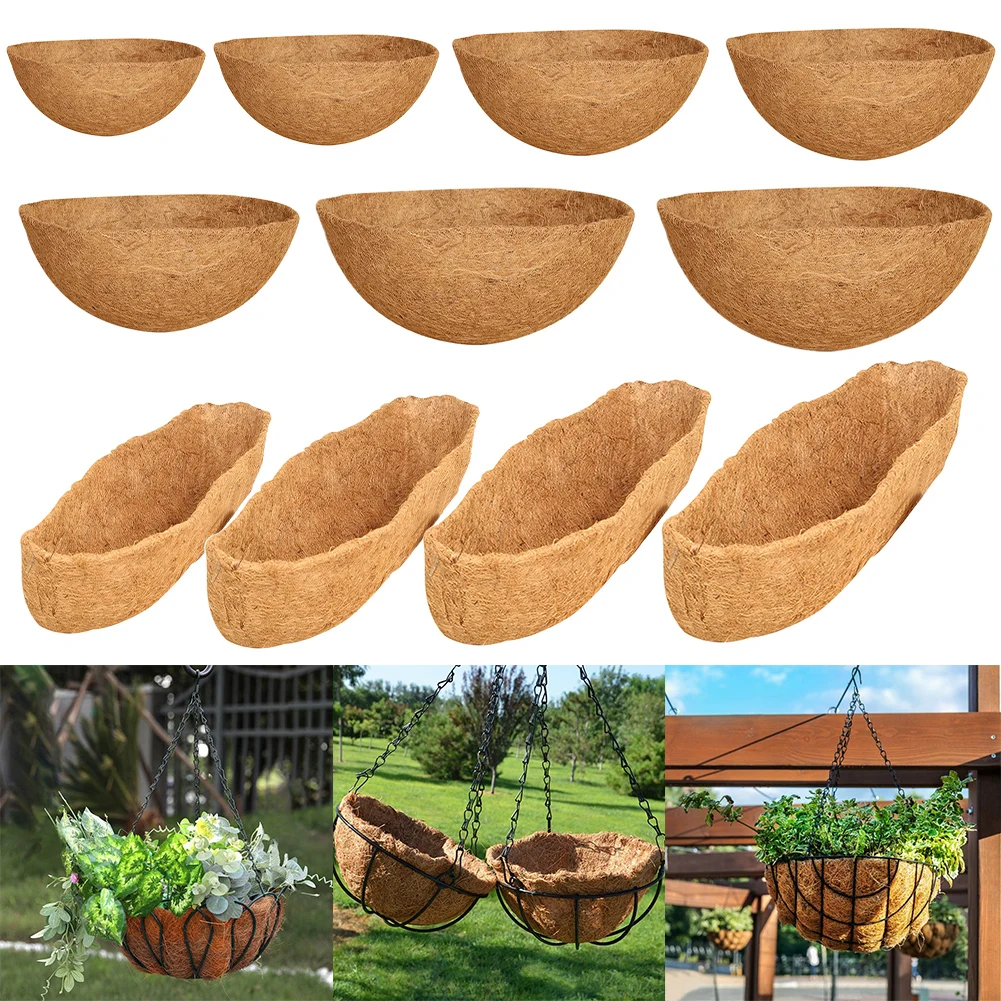 Hängender Korb Liner Kokos faser Ersatz Blumen korb Kissen für Balkon Garten Garten Pflanze Blumentopf Korb Liner Image