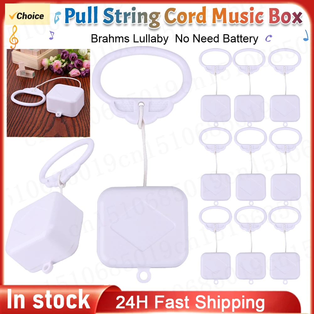 10-1 Stück Pull String Cord Spieluhr Wind Up Spieluhr für Kinder Kinder Pull String Spieluhr mit klassischer Wiegenlied Melodie Image