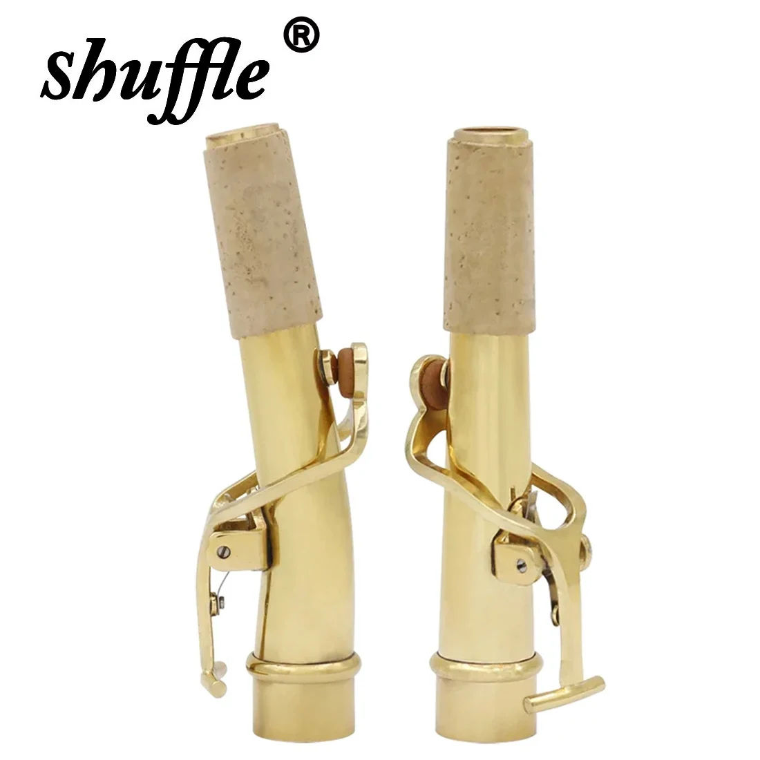 Soprans axophon Biege hals Gerader Hals Messing material 16,7mm Saxophon Ersatzteile Holz blasinstrument zubehör Image