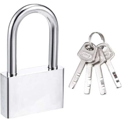 Memkey - Vorhängeschloss 50 mm Vorhängeschloss mit 4 Schlüsseln, Gehäuse aus gehärtetem Stahl,