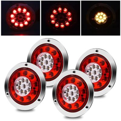 LKW-Rücklicht, rund, 19 LEDs, Anhänger-Bremsstopp, Blinker, Rücklichter, 4 Stück, wasserdicht, Image