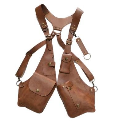 Anti-theft Harness Hidden Underarm Strap Wallet Holster Bag Faux Leather Double Shoulder Armpit Pocket Outdoors Sport Vest Accessories