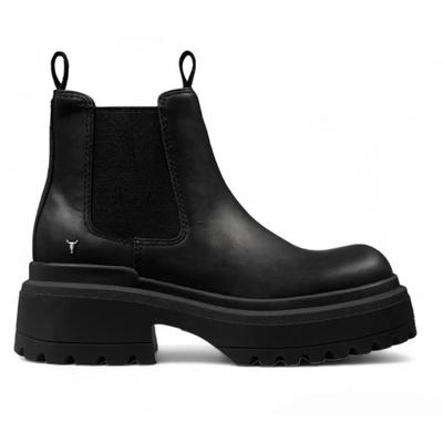 Windsor Smith – Schwarze Chelsea-Stiefel aus klobigem Leder – Dopamin Image
