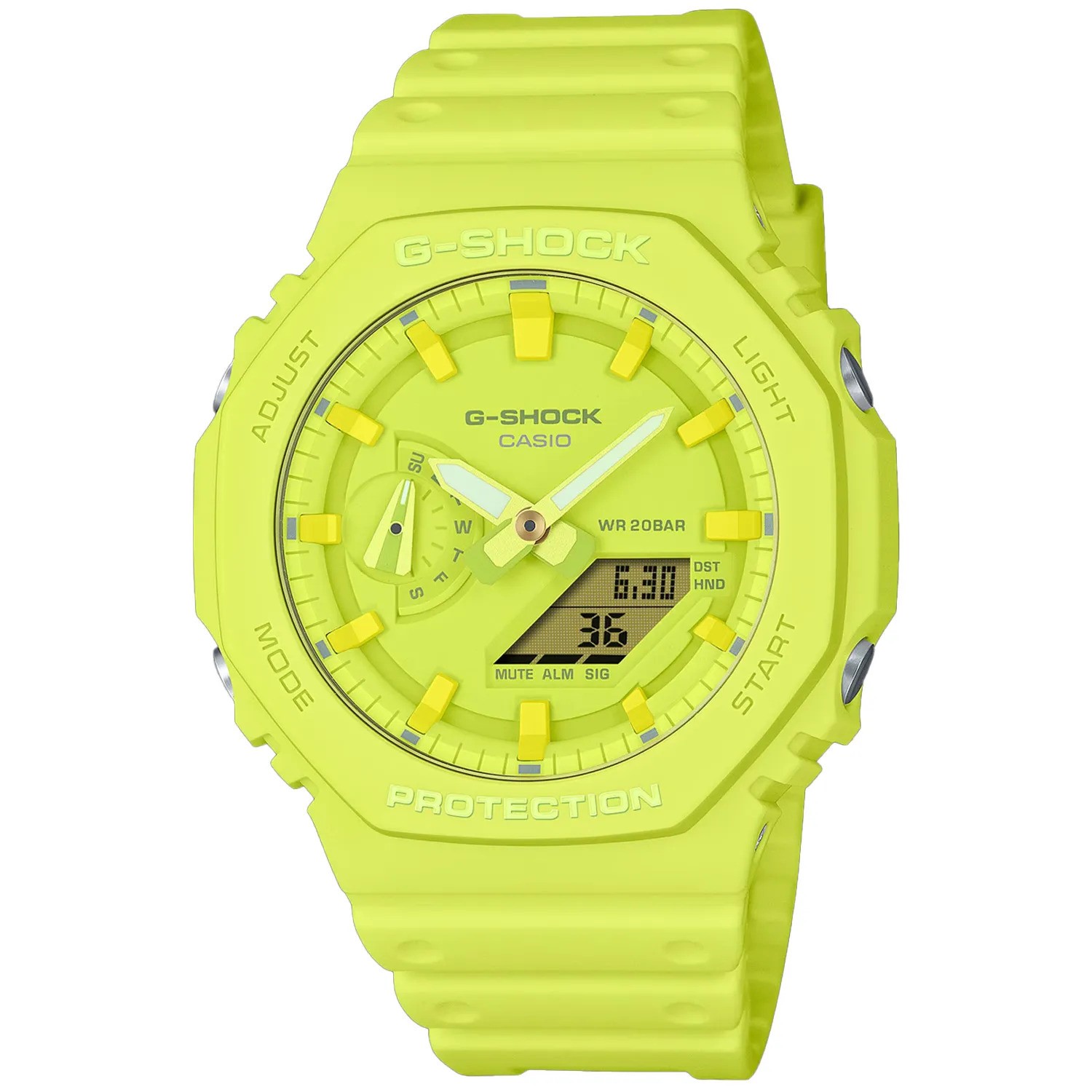 Casio G-Shock Unisex Gelbe Uhr GA-2100-9A9ER Image