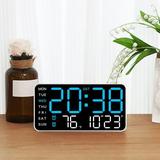 Clearance Deals of The Week! Bxaolu LED Digital Wall Clock â€“ Large Display Alarm Clock with Calendar Ideal for Living Room and Office Use