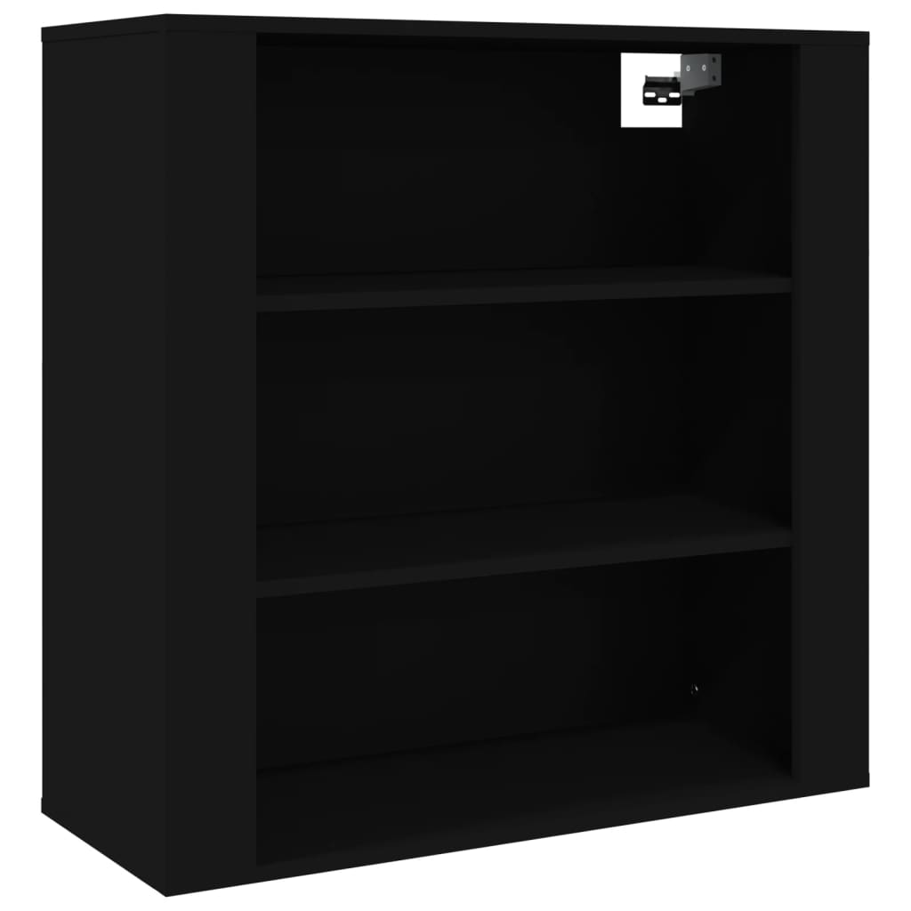 vidaXL Wandschrank Schwarz 80x33x80 cm Holzwerkstoff Image
