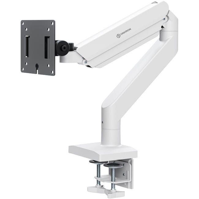 ONKRON Monitor Halterung für 13 - 55 Zoll Flach & Curved Bildschirm bis 25 kg, Monitor Arm mit Gasdruckfeder, VESA 75x75 - 100x100,G110-BW Image