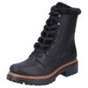 Winterstiefelette RIEKER, Damen, Gr. 43, schwarz, Lederimitat, unifarben, klassisch, Schuhe, Schnürboots, Profilsohle -150 Jahre Rieker Jubiläumsartikel