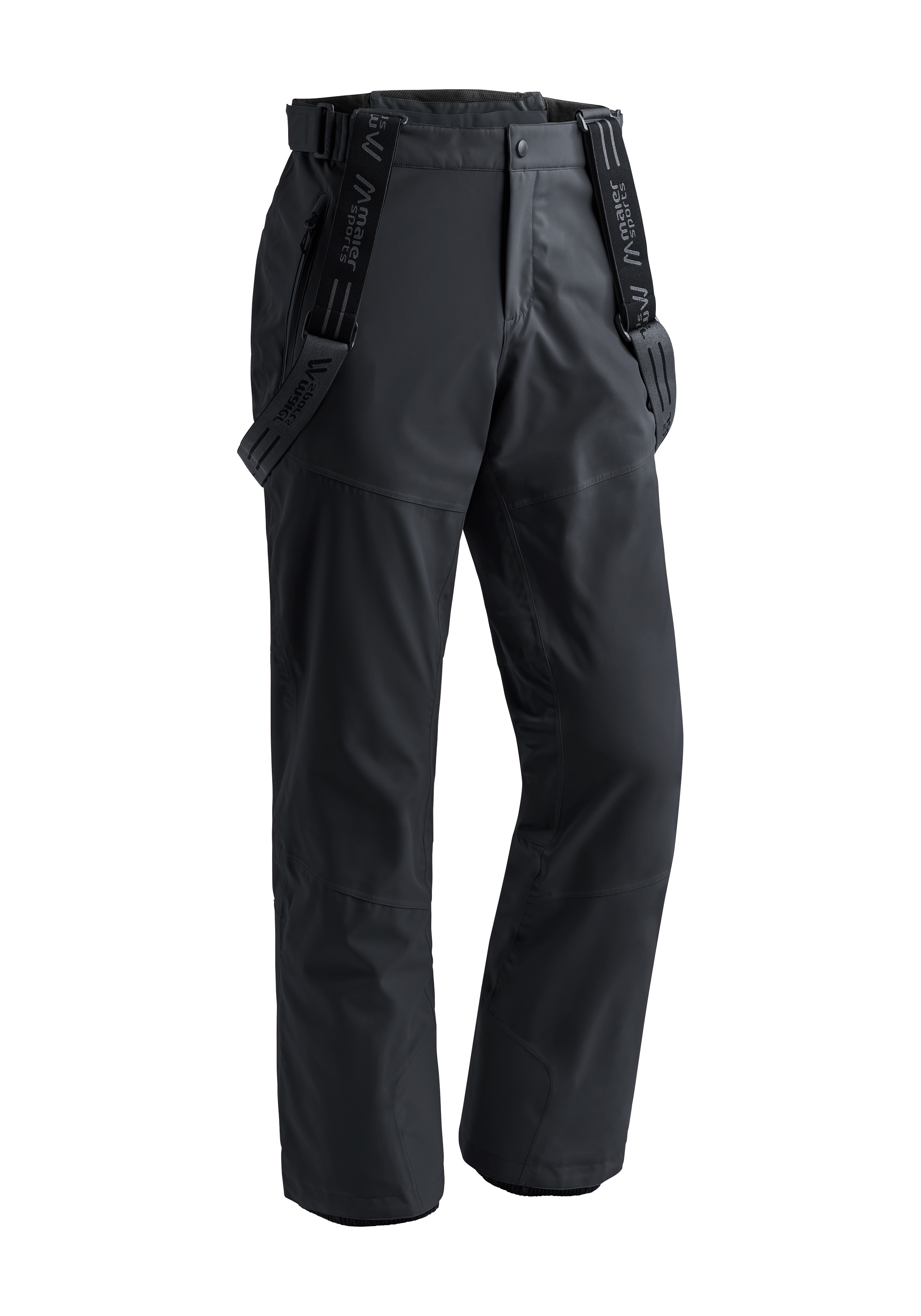 Skihose MAIER SPORTS "Anton Light 2.0", Herren, Gr. 106, Langgrößen, schwarz, 100% Polyester, Hosen, Herren Schneehose mit Hosenträgern, wind/wasserdicht, Regular Fit Image