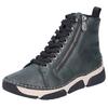 Sneaker RIEKER, Damen, Gr. 39, grün (dunkelgrün), Lederimitat, sportlich, Schuhe, Freizeitschuh, Halbschuh, Schnürschuh mit Kontraststeppung