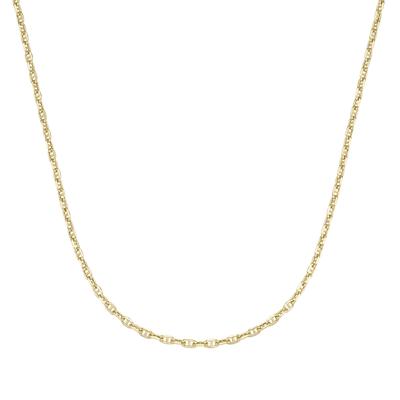 Goldkette LUIGI MERANO "Stegankerkette, diamantiert, Gold 585" Gr. 45, gold, Halsketten, Herren, 45cm, Gelbgold 585