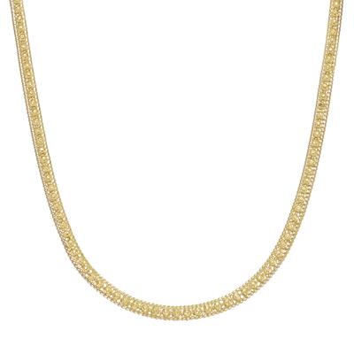 Collier SMART JEWEL "effektvolle Schlauchkette, Silber 925", gold, Halsketten, Damen, 45cm, Silber 925 (Sterlingsilber)