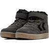 Sneaker HUMMEL "CAMDEN WINTER HIGH JR", Gr. 37, grau (asphalt), Textil, Leder, sportlich, Schuhe, gefüttert