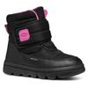 Winterboots GEOX "J WILLABOOM GIRL B A", Kinder, Gr. 28, pink (schwarz, fuchsia), Textil, Lederimitat, casual, Schuhe, Klettstiefel, Babystiefel Snowboots mit Plateausohle