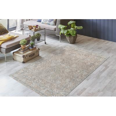 Teppich KAYOOM "Perry 125", beige (khaki, beige), B:80cm H:16mm L:150cm, Baumwolle, Teppiche, digitaler Druck, verwaschenes Farbendesign, pflegeleicht Image