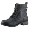 Winterboots MUSTANG SHOES, Kinder, Gr. 33, blau (navy used), Lederimitat, used, casual, Schuhe, Schnürboots, Stiefelette, Blockabsatz, mit Reißverschluss