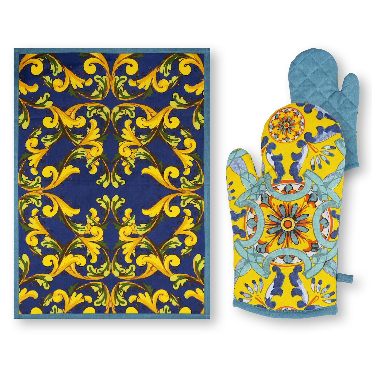 Excelsa Küchentextilien-Set 2-Teilig Trinacria Baumwolle Bunt Image