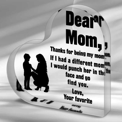 TEMU 1pc Mom Birthday Gifts For Mom I Love You Mom Mothers Day Gifts Hug Heart Crystal Paperweight For Mom From Daughter Son For Christmas Mothers Day Birthday Thanksgiving Presents