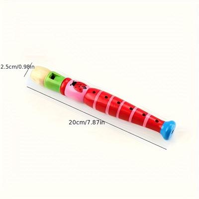 TEMU Beginner-friendly Wooden Cartoon Flute - 6-hole Recorder, Perfect Christmas Gift For Music Lovers