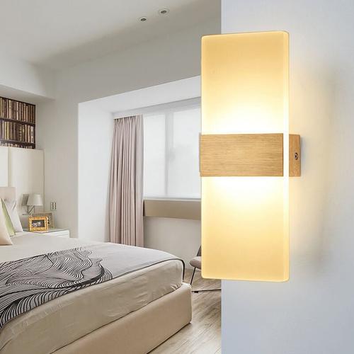 Led Wandleuchte Innen/Außen Wandleuchten Modern Wandlampe Wandbeleuchtung Treppenhaus Flur Warmweiß