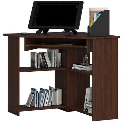 Eck-Schreibtisch Akord ted in der Farbe Wenge und 5 Ablagen B80 x H74 x T80 cm Image
