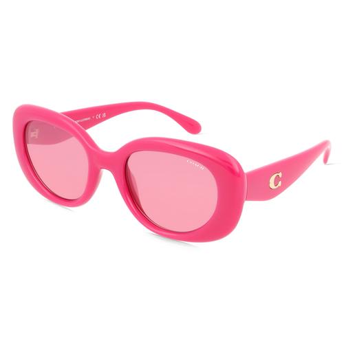 Coach HC8391U Damen-Sonnenbrille Vollrand Oval Kunststoff-Gestell, pink