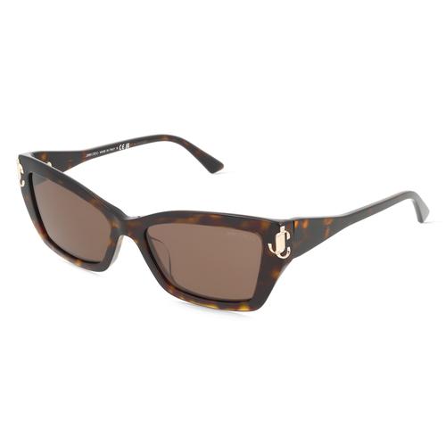 Jimmy Choo JC5011U Damen-Sonnenbrille Vollrand Cateye Acetat-Gestell, braun