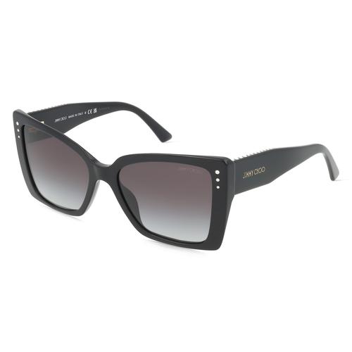 Jimmy Choo JC5001B Damen-Sonnenbrille Vollrand Butterfly Acetat-Gestell, schwarz