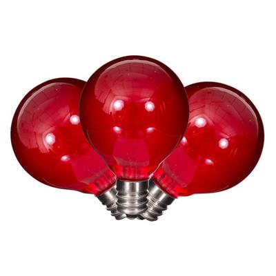 Vickerman 773550 - G40 Candelabra Screw Base Red Replacement LED Light Bulb Christmas Light Bulb (X24G4103)