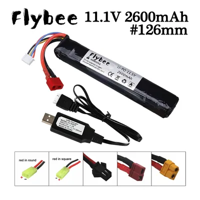 3S 11.1V 2600mAh LiPo battery For Water Gun Airsoft BB Air Pistol Electric Toys Guns Parts 11.1V