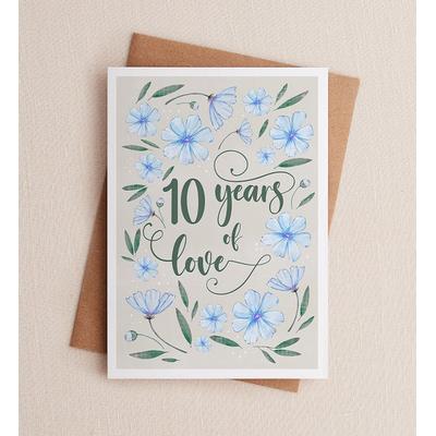 1-800-Flowers Everyday Gift Delivery 10 Year Anniversary Greeting Card
