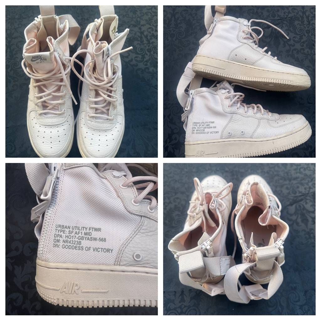 Nike Shoes | (Gs) Nike Sf Nike Air Force 1 Mid 'Silt Red' Aj0424-600 Size 6y | Color: Tan | Size: 6bb