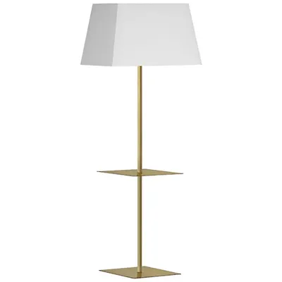 Dainolite Gretchen Square Base Floor Lamp Lamp With Shelf