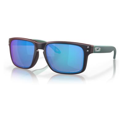 Oakley OO9102 Holbrook Sunglasses - Men's Matte Black/Red Colorshift Frame Prizm Sapphire Lens 55 OO9102-9102W6-55