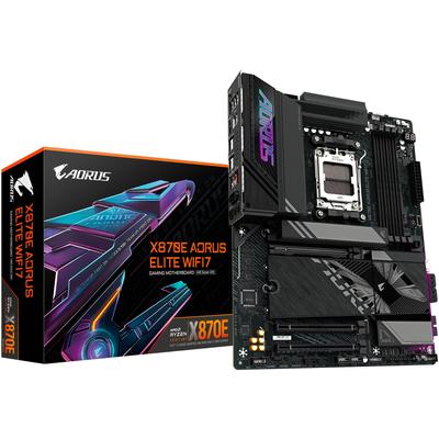 GIGABYTE Mainboard "X870E AORUS ELITE WIFI7 Mainboard - Unterstützt AMD Ryzen 9000 CPUs, 1", schwarz, B:8,50cm H:27,10cm T:33,50cm, Mainboards