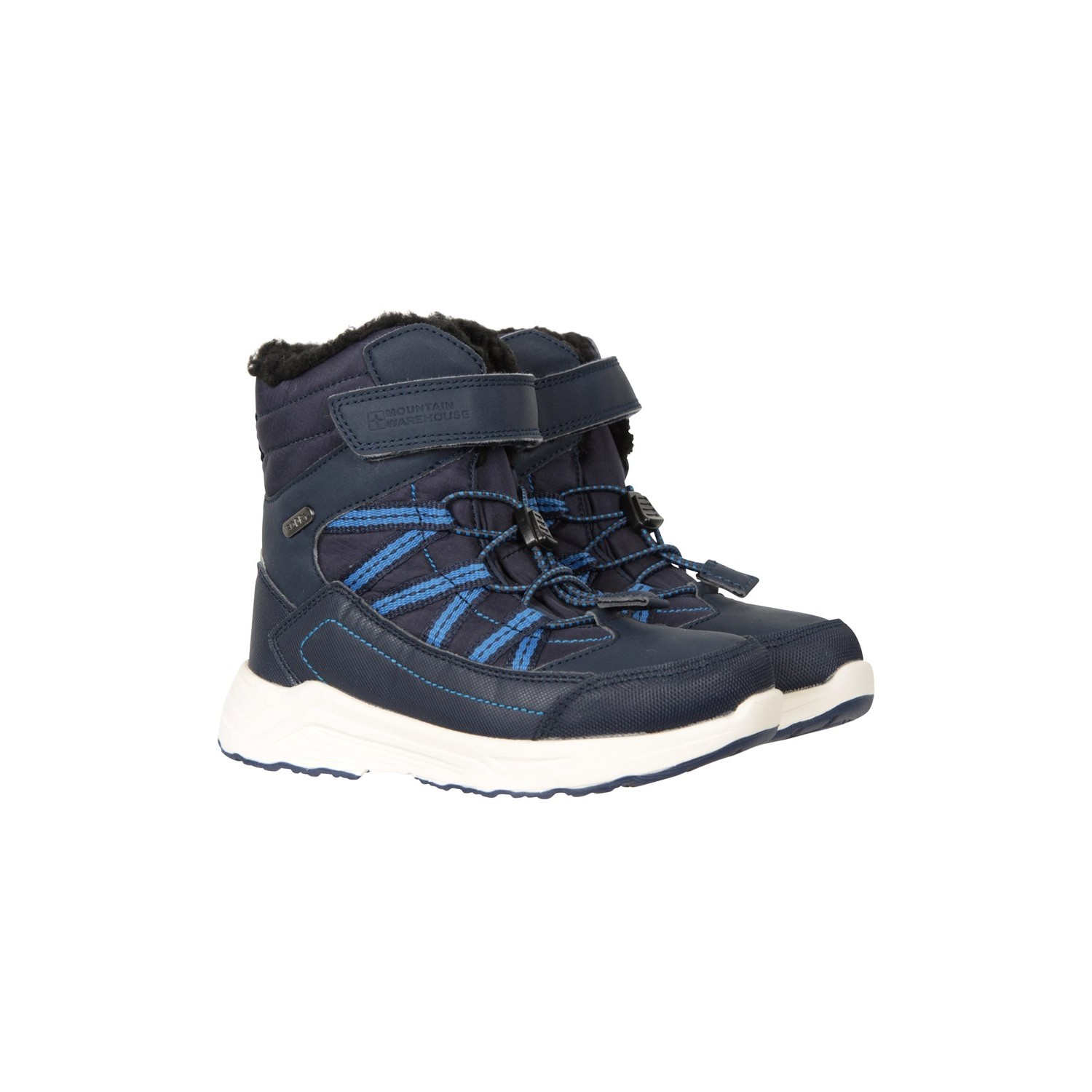 Mountain Warehouse Childrens/Kids Denver Adaptive Wasserdichte Schneestiefel (Navy) Image