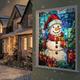 decorazioni per finestre di Natale, tenda in tessuto con vetrate colorate e pupazzo di neve, poster di film, decorazione per porte e finestre per la casa di Natale, adesivi per finestre, decalcomanie