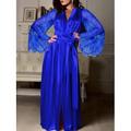 Pigiama da Donna Vestaglia da Sera Dettagli in Pizzo Tessuto Simil-Seta Con Cintura V-collo Maniche Lunghe Larghe Rosso Elegante da Sposa Pigiama Tutte le Stagioni Outfit Casa