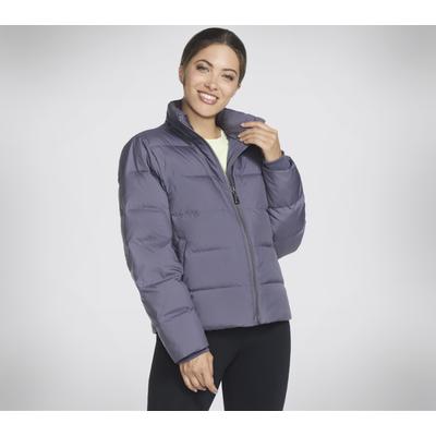 Skechers Women's GO SHIELD Jacket Top | Size Small | Purple/Charcoal | Polyester