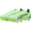 Fußballschuh PUMA "ULTRA 5 MATCH FG/AG", Gr. 42, gelb (fizzy apple, puma weiß, blaumazing), Synthetik, sportlich, Schuhe, für Rasenplätze
