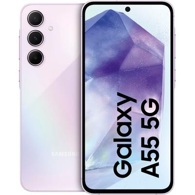 SAMSUNG Smartphone "Galaxy A55 5G", lila (flieder), 128 GB, Mobiltelefone, Topseller