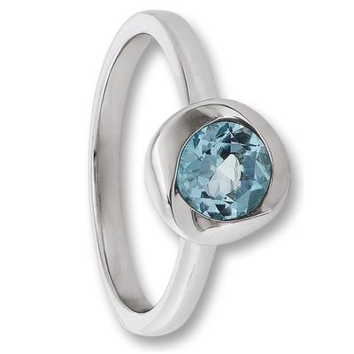 Silberring ONE ELEMENT "Blau Topas Ring aus 925 Silber" Gr. 54, silber, Fingerringe, Damen, 54, Silber 925 (Sterlingsilber), Damen Silber Schmuck Image