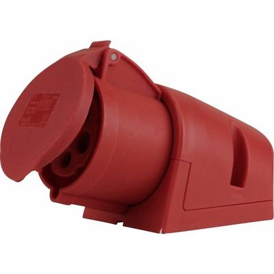 Pce CEE-Wandsteckdose 5-polig 32A rot Adapterstecker Image