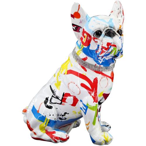 Signes Grimalt - Hund Bulldogge Tiere Weiße Hundefigur - 28x25x15cm