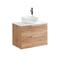 Mobile bagno con lavabo effetto legno marrone 80cm