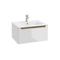 Mobile bagno con lavabo effetto legno bianco 60cm