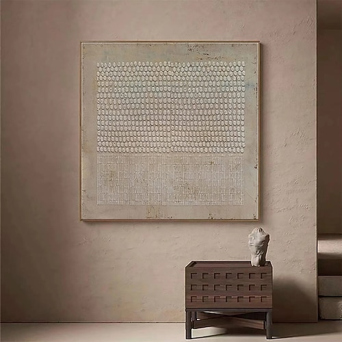 handgemaltes abstraktes Gemälde auf Leinwand, handgemaltes braunes Boho-Gemälde, braune Wandkunst, 3D-Textur-Ölgemälde, handgemachte braune abstrakte Kunst, Gunge, dunkles Pastell-Wanddekor-Gemälde Image