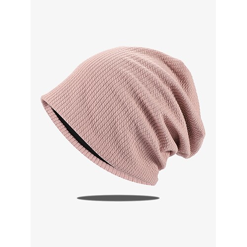 Damen Slouchy Beanie Mütze mit strukturiertem Strickdesign, lässige leichte Mütze für Herbst- und Wintermode Image